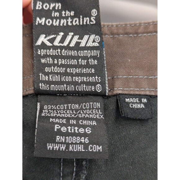 Kuhl Dark Gray Straight Leg Hiking Pants sz 6P Reinforced Knee Outdoor Gorpcore - Picture 10 of 10